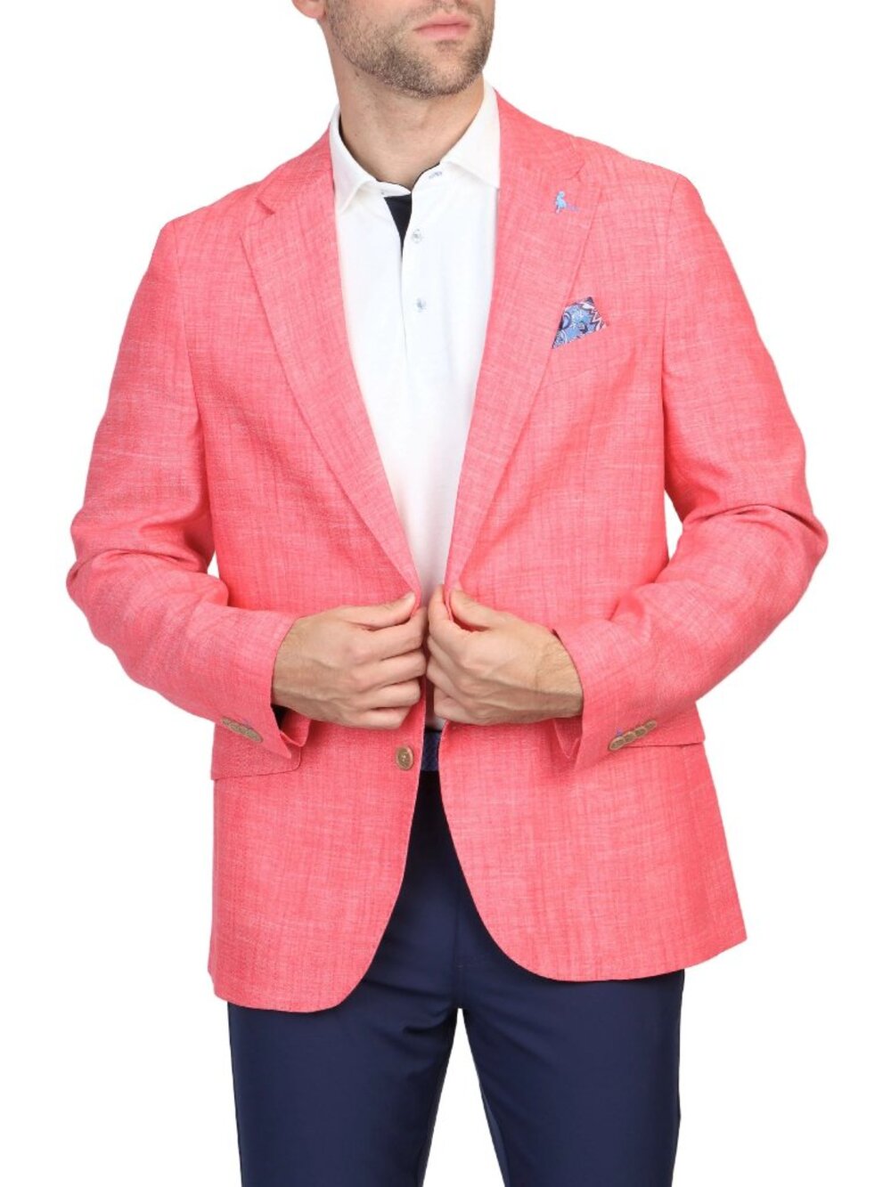 TailorByrd 38R Sportcoat Blazer Linen Sunwash Red Pastel NEW Preppy